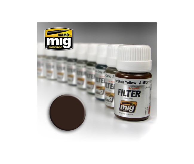 AMMO MIG - A.MIG-1511 - Filter - Brown For Dark Yellow  - Hobby Sector