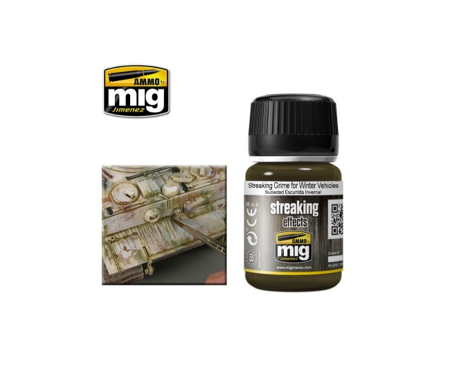 MIG - A.MIG-1205 - Streaking Effects - Streaking Grime For Winter Vehicles  - Hobby Sector