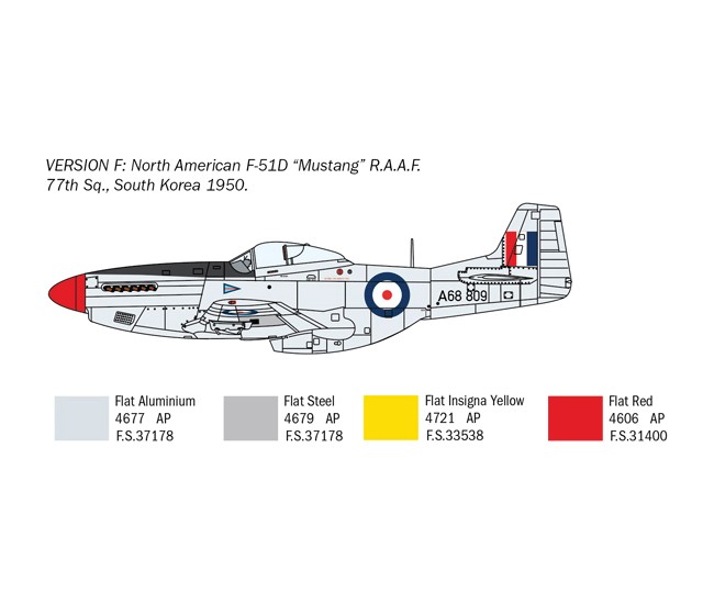 Italeri - 1452 - F-51D Mustang Korean War  - Hobby Sector