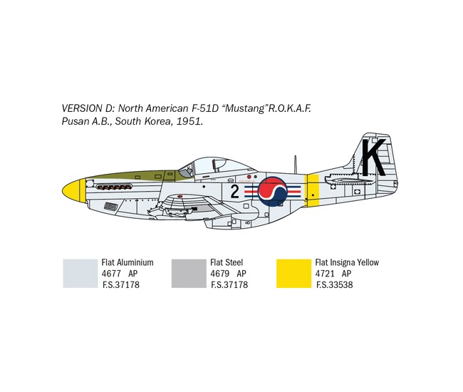 Italeri - 1452 - F-51D Mustang Korean War  - Hobby Sector