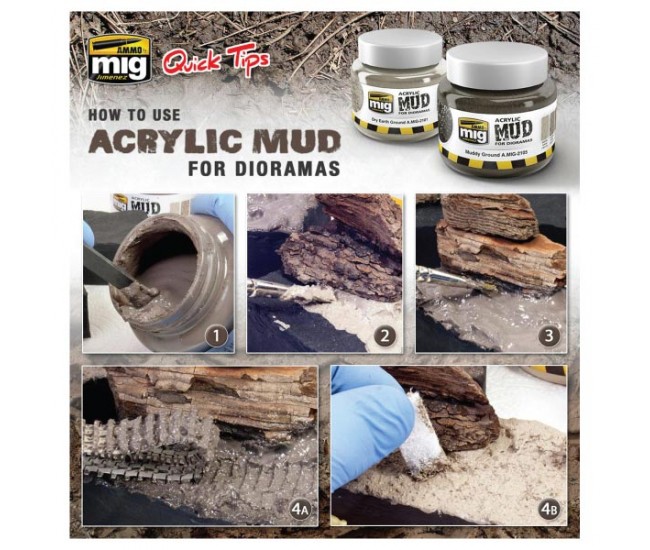 AMMO MIG - A.MIG-2102 - Acrylic Mud - Light Earth Ground  - Hobby Sector
