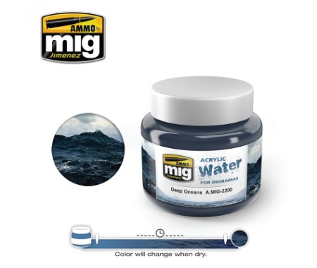 MIG - A.MIG-2200 - Acrylic Water - Deep Oceans  - Hobby Sector