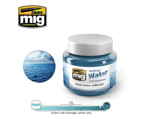 MIG - A.MIG-2201 - Acrylic Water - Pacific Waters  - Hobby Sector