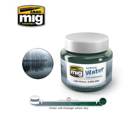 AMMO MIG - A.MIG-2202 - Acrylic Water - Lake Waters  - Hobby Sector