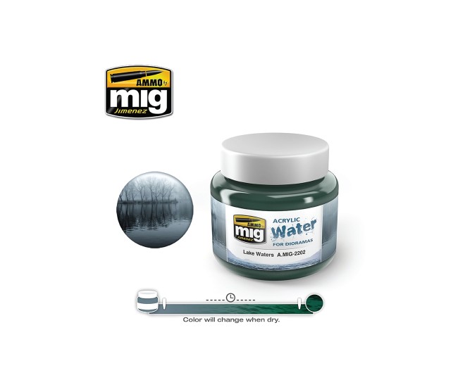 AMMO MIG - A.MIG-2202 - Acrylic Water - Lake Waters  - Hobby Sector