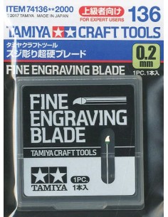 Tamiya - 74136 - Fine Engraving Blade 0.2mm  - Hobby Sector