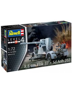 Revell - 03325 - 8,8CM FLAK 37 + SD.ANH. 202  - Hobby Sector