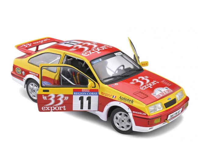 Solido - S1806103 - FORD SIERRA COSWORTH RS DIDIER AURIOL RALLYE TOUR DE CORSE 1987  - Hobby Sector