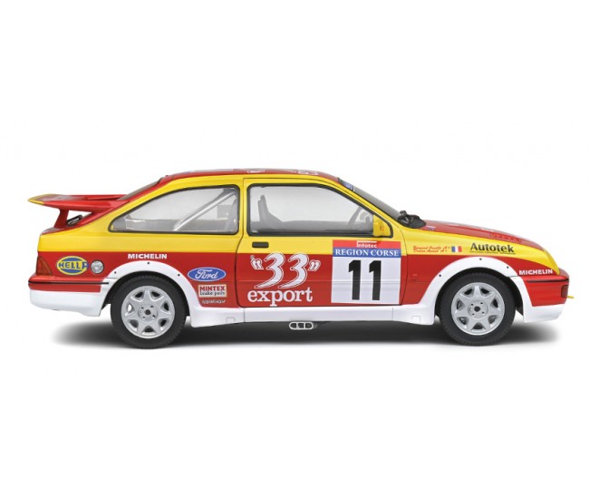 Solido - S1806103 - FORD SIERRA COSWORTH RS DIDIER AURIOL RALLYE TOUR DE CORSE 1987  - Hobby Sector