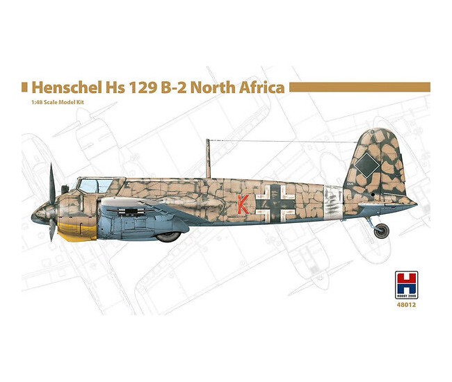 Hobby 2000 - 48012 - HENSCHEL HS 129 B-2 NORTH AFRICA  - Hobby Sector