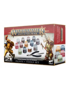 Games Workshop - 80-17 - AGE OF SIGMAR PAINTS + TOOLS SET  - Hobby Sector