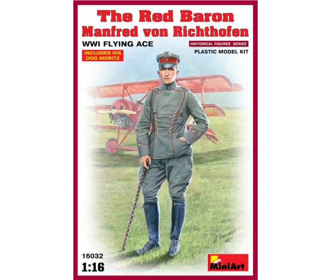 MiniArt - 16032 - THE RED BARON MANFRED VON RICHTHOFEN (INCLUDES HIS DOG MORITZ)  - Hobby Sector
