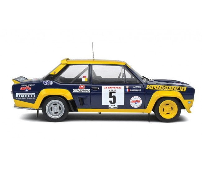 Solido - S1806003 - FIAT 131 ABARTH BERNARD DARNICHE WINNER RALLYE TOUR DE CORSE 1977  - Hobby Sector