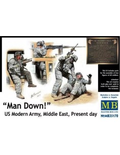 Master Box - MB35170 - MAN DOWN! US MODERN ARMY, MIDDLE EAST, PRESENT DAY  - Hobby Sector