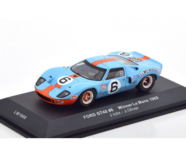 IXO - LM1969 - FORD GT40 J. ICKX - J. OLIVER WINNER 24H LE MANS 1969  - Hobby Sector