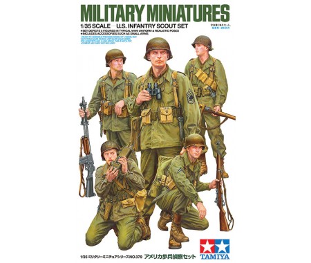 Tamiya - 35379 - MILITARY MMINIATURES U.S. INFANTRY SCOUT SET  - Hobby Sector