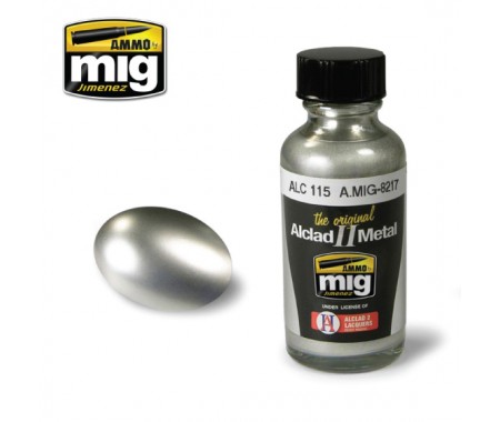 AMMO MIG - A.MIG-8217 - STAINLESS STEEL ALC115 - ALCLAD II METAL 30ML LACQUER PAINT  - Hobby Sector