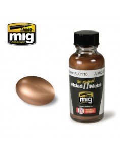AMMO MIG - A.MIG-8207 - COPPER ALC110 - ALCLAD II METAL 30ML LACQUER PAINT  - Hobby Sector