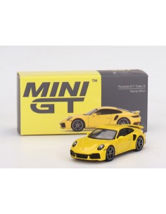 Mini GT - MGT00497-L - PORSCHE 911 TURBO S RACING YELLOW LHD  - Hobby Sector