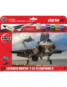 Airfix - A55010 - LOCKHEED MARTIN F-35 B LIGHTNING II STARTER SET  - Hobby Sector