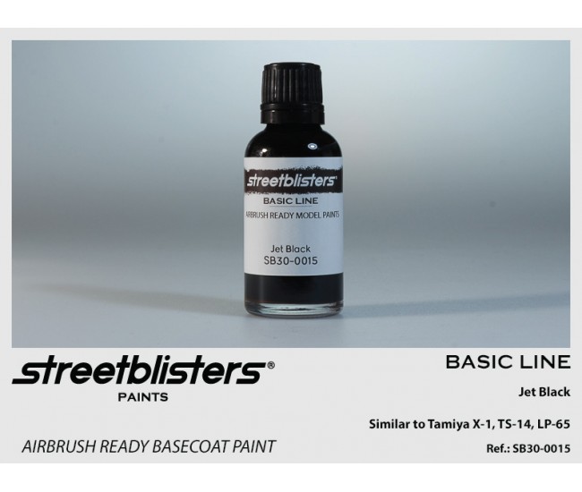 Streetblisters - SB30-0015 - JET BLACK - BASIC LINE 30ML  - Hobby Sector