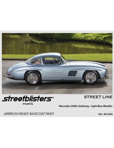 Streetblisters - SB30-0384 - MERCEDES 300SL GULLWING LIGHT BLUE METALLIC - STREET LINE 30ML  - Hobby Sector