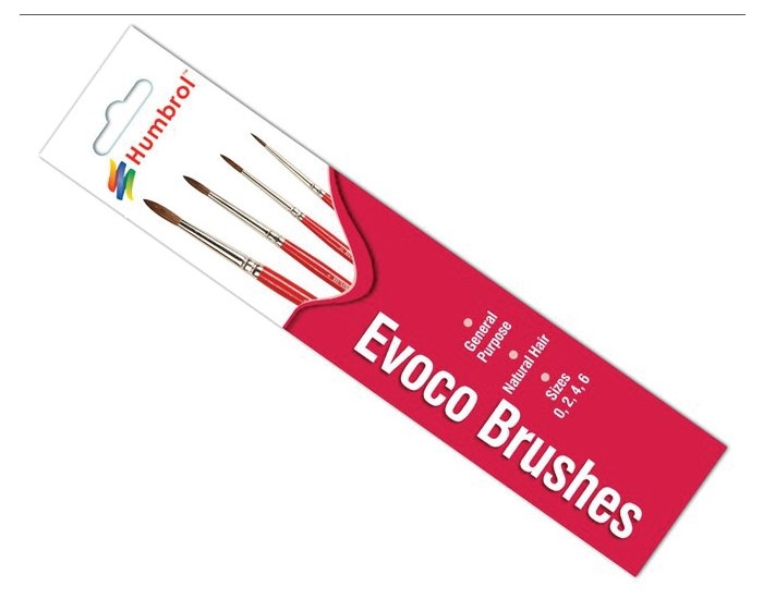 Humbrol - AG4150 - Evoco Brush Pack - Size 0/2/4/6  - Hobby Sector