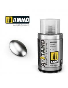 AMMO MIG - A.MIG-2304 - POLISHED ALUMINIUM - A-STAND 30ML LACQUER PAINT  - Hobby Sector