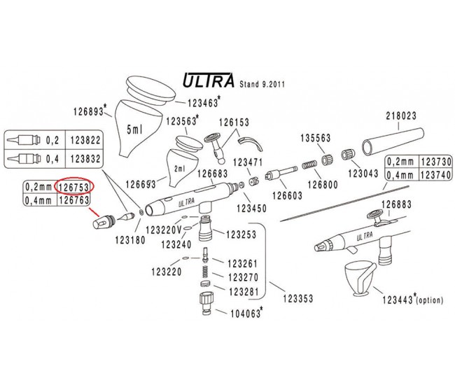 Harder & Steenbeck - 126753 - AIR CAP 0.2MM FOR ULTRA  - Hobby Sector