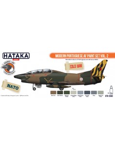 Hataka - HTK-CS60 - MODERN PORTUGUESE AF (FAP) PAINT SET VOL. 2 - 8X 17ML TINTA LACQUER  - Hobby Sector