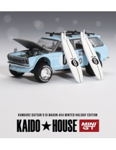 Mini GT - KHMG092 - DATSUN 510 WAGON 4X4 WINTER HOLIDAY EDITION - KAIDO HOUSE  - Hobby Sector