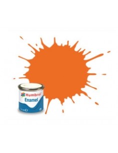 Humbrol - AA0046 - 46 Orange Matt - 14ml Enamel Paint  - Hobby Sector