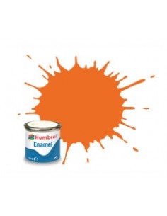 Humbrol - AA0196 - 18 Orange Gloss -14ml Enamel Paint  - Hobby Sector