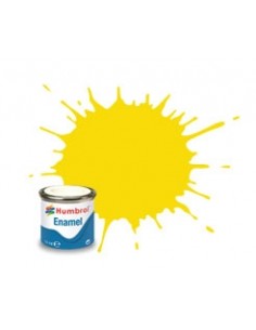 Humbrol - AA0761 - 69 Yellow Gloss - 14ml Enamel Paint  - Hobby Sector