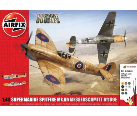 Airfix - A50160 - Dogfight Doubles - Supermarine Spitfire MkVb & Messerschmitt Bf109E Set  - Hobby Sector