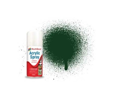Humbrol - AD6003 - 3 Brunswick Green Gloss - 150ml Acrylic Spray Paint  - Hobby Sector