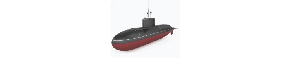 Kits de modelismo em plástico de submarinos